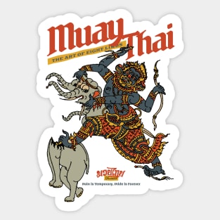 Vintage Tattoo Sak Yant Muay Thai Tha Art of Eight Limbs Sticker